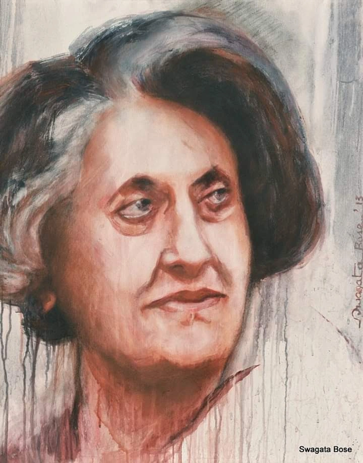 Portrait painting by Swagata Bose